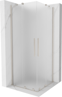 Mexen Velar Duo posuvná sprchová kabína 90 x 90 cm, matné sklo, brúsený nikel - 871-090-090-32-97