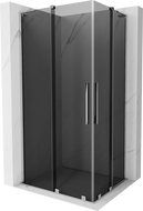 Mexen Velar L Duo posuvná sprchová kabína 90 x 80 cm, grafit, chróm - 871-090-080-02-43-01