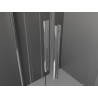 Mexen Velar L Duo posuvná sprchová kabína 80 x 80 cm, priehľadná, chróm - 871-080-080-02-03-01