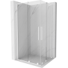 Mexen Velar L Duo posuvná sprchová kabína 100 x 90 cm, priehľadná, biela - 871-100-090-02-03-20