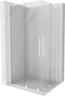 Mexen Velar L Duo sprchový kút posuvný 100 x 90 cm, transparentný, biely - 871-100-090-02-03-20