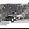 Mexen Velar L Duo sprchový kút posuvný 100 x 90 cm, transparentný, biely - 871-100-090-02-03-20