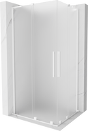 Mexen Velar L Duo posuvná sprchová kabína 90 x 80 cm, matná, biela - 871-090-080-02-33-20