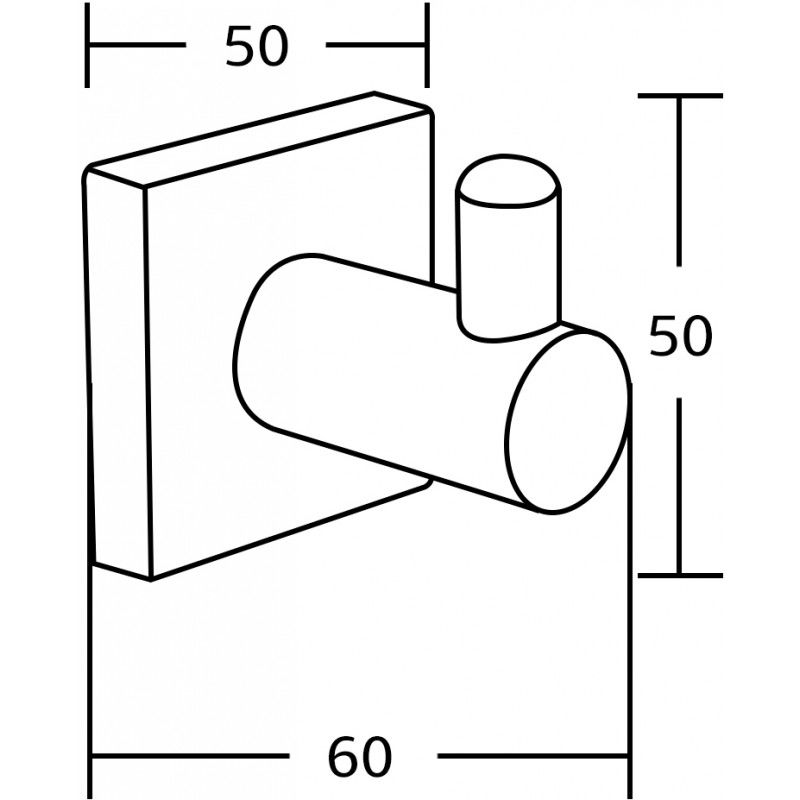 Mexen Rufo háčik na uterák, chróm - 7050935-00