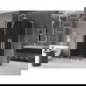 Mexen Velar L Duo sprchovací kút s posuvnými dverami 90 x 80 cm, grafitový, biely - 871-090-080-02-43-20