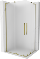 Mexen Velar L Duo posuvná sprchová kabína 100 x 90 cm, matné sklo, zlatá - 871-100-090-02-33-50