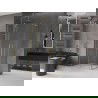 Mexen Velar L Duo sprchový kút posuvný 100 x 90 cm, číry, zlatý kartáčovaný - 871-100-090-02-03-55
