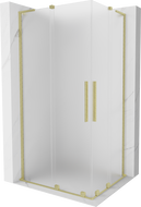 Mexen Velar L Duo sprchový kút so zasúvacími dverami 100 x 90 cm, matné sklo, kartáčované zlato - 871-100-090-02-33-55