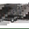 Mexen Velar L Duo posuvná sprchová kabína 100 x 90 cm, grafit, ružové zlato - 871-100-090-02-43-60