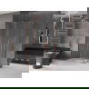 Mexen Velar L Duo posuvný sprchový kút 90 x 80 cm, číry, brúsená meď - 871-090-080-02-03-65