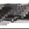 Mexen Velar L Duo sprchovací kút posuvný 90 x 80 cm, grafit, brúsená meď - 871-090-080-02-43-65