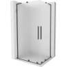Mexen Velar L Duo sprchovací kôš s posuvnými dverami 100 x 90 cm, matné sklo, brúsená gun gray - 871-100-090-02-33-66