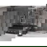Mexen Velar L Duo sprchový kout posuvný 90 x 80 cm, matný, gunový šedý kartáčovaný - 871-090-080-02-33-66