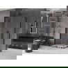 Mexen Velar L Duo sprchový kout posuvný 100 x 90 cm, průhledný, černý - 871-100-090-02-03-70