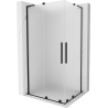 Mexen Velar L Duo posuvná sprchová kabína 100 x 90 cm, matné sklo, čierna - 871-100-090-02-33-70