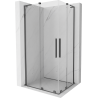 Mexen Velar L Duo sprchovací kút posuvný 100 x 90 cm, transparentný, Gun metal - 871-100-090-02-03-95