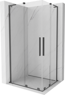 Mexen Velar L Duo sprchovací kút posuvný 100 x 90 cm, transparentný, Gun metal - 871-100-090-02-03-95