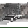 Mexen Velar L Duo sprchovací kút posuvný 90 x 80 cm, transparentný, brúsený nikel - 871-090-080-02-03-97