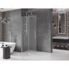 Mexen Velar sprchová stena posuvná Walk-in 110 x 200 cm, mliečne sklo 8 mm, chróm - 871-110-000-33-01
