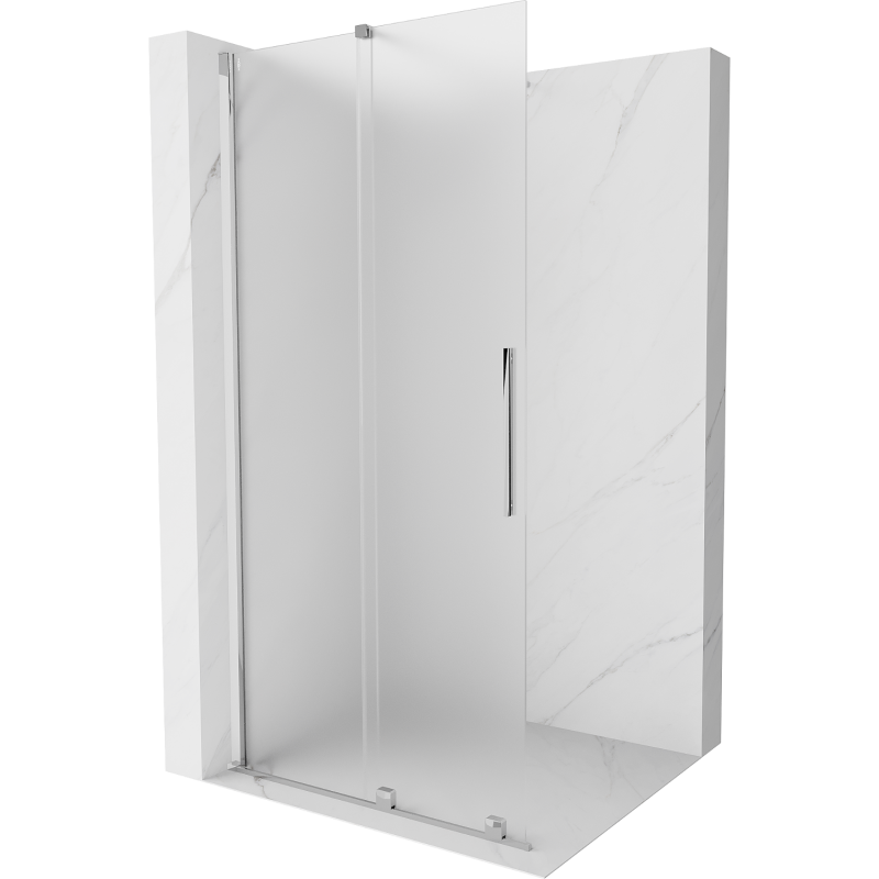 Mexen Velar posuvná sprchová stena Walk-in 120 x 200 cm, matné sklo 8 mm, chróm - 871-120-000-33-01