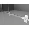 Mexen Velar sprchová stena posuvná Walk-in 110 x 200 cm, mliečne sklo 8 mm, chróm - 871-110-000-33-01