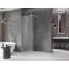 Mexen Velar sprchová stena posuvná Walk-in 130 x 200 cm, mrazené 8 mm, chróm - 871-130-000-33-01
