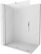 Mexen Velar sprchová stena posuvná Walk-in 140 x 200 cm, mrazené sklo 8 mm, chróm - 871-140-000-33-01