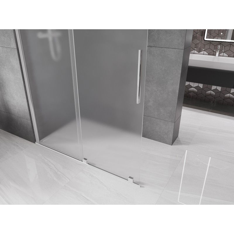 Mexen Velar posuvná sprchová stena Walk-in 150 x 200 cm, matná 8 mm, chróm - 871-150-000-33-01