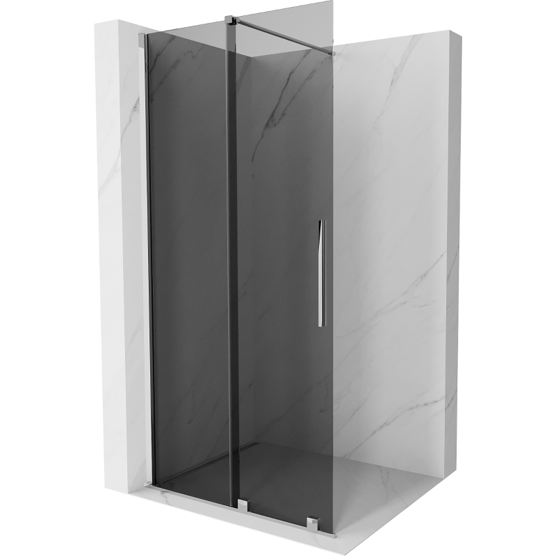 Mexen Velar posuvná sprchová stena Walk-in 70 x 200 cm, grafit 8 mm, chróm - 871-070-000-43-01