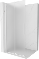 Mexen Velar sprchová stena posuvná Walk-in 80 x 200 cm, mrazené sklo 8 mm, biela - 871-080-000-33-20