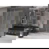 Mexen Velar posuvná sprchová zástena Walk-in 140 x 200 cm, mliečne 8 mm, zlatá - 871-140-000-33-50