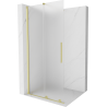 Mexen Velar posuvná sprchová stena Walk-in 80 x 200 cm, matné sklo 8 mm, zlaté kartáčované - 871-080-000-33-55