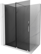 Mexen Velar sprchová stena posuvná Walk-in 130 x 200 cm, grafit 8 mm, chróm - 871-130-000-43-01