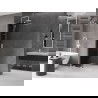 Mexen Velar sprchová stena posuvná Walk-in 100 x 200 cm, grafit 8 mm, biela - 871-100-000-43-20