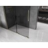 Mexen Velar posuvná sprchová stena Walk-in 130 x 200 cm, grafit 8 mm, zlatá - 871-130-000-43-50