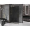 Mexen Velar sprchová stena posúvacia Walk-in 150 x 200 cm, grafit 8 mm, zlatá - 871-150-000-43-50