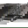 Mexen Velar posuvná sprchová priečka Walk-in 150 x 200 cm, grafit 8 mm, zlatá brúsená - 871-150-000-43-55