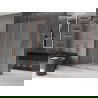 Mexen Velar sprchová stena posuvná Walk-in 150 x 200 cm, frosted 8 mm, ružové zlato - 871-150-000-33-60