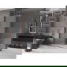 Mexen Velar sprchová stena posuvná Walk-in 150 x 200 cm, frosted 8 mm, ružové zlato - 871-150-000-33-60