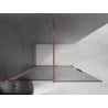 Mexen Velar sprchová stena posuvná Walk-in 140 x 200 cm, grafit 8 mm, ružové zlato - 871-140-000-43-60