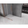 Mexen Velar sprchová zástena posuvná Walk-in 80 x 200 cm, mliečne sklo 8 mm, kartáčovaná mosadz - 871-080-000-33-65