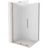 Mexen Velar výsuvná sprchová stena Walk-in 110 x 200 cm, mráz 8 mm, kartáčovaná meď - 871-110-000-33-65