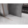 Mexen Velar sprchová zástena posuvná Walk-in 80 x 200 cm, mliečne sklo 8 mm, kartáčovaná mosadz - 871-080-000-33-65