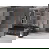 Mexen Velar sprchová stena posuvná Walk-in 85 x 200 cm, matné sklo 8 mm, brúsená mosadz - 871-085-000-33-65