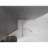 Mexen Velar sprchová zástena posuvná Walk-in 80 x 200 cm, mliečne sklo 8 mm, kartáčovaná mosadz - 871-080-000-33-65