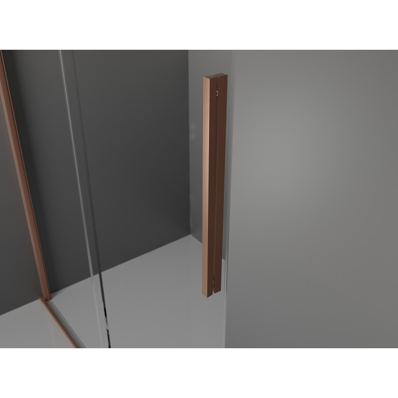 Mexen Velar výsuvná sprchová stena Walk-in 110 x 200 cm, mráz 8 mm, kartáčovaná meď - 871-110-000-33-65