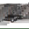 Mexen Velar sprchová stena rozťahovacia Walk-in 150 x 200 cm, mliečne sklo 8 mm, kartáčovaná mosadz - 871-150-000-33-65