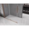 Mexen Velar posuvná sprchová stena Walk-in 140 x 200 cm, mráz 8 mm, brúsená meď - 871-140-000-33-65