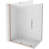 Mexen Velar posuvná sprchová stena Walk-in 140 x 200 cm, mráz 8 mm, brúsená meď - 871-140-000-33-65