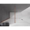Mexen Velar posuvná sprchová stena Walk-in 140 x 200 cm, mráz 8 mm, brúsená meď - 871-140-000-33-65